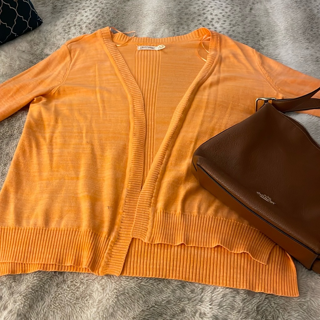 White Stag Orange Knit Cardigan